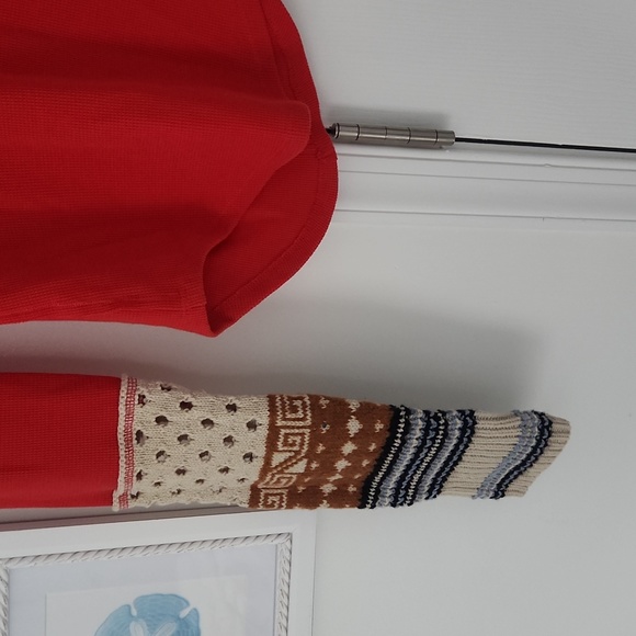 Free People - Cozy Craft Cuff Thermal Top, Red Combo, Size XS, NWT - Picture 5 of 10